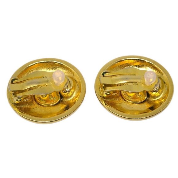 Chanel Button Earrings Clip-On Gold - Picture 3 of 4